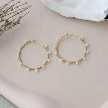 Jolie Hoops White Pearl