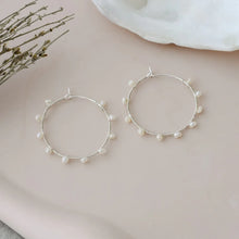 Jolie Hoops White Pearl