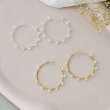 Jolie Hoops White Pearl