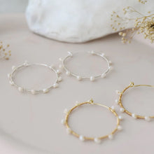 Jolie Hoops White Pearl