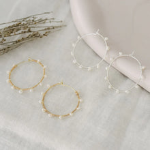 Jolie Hoops White Pearl