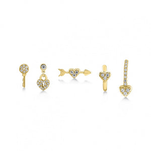 Heart Earrings Set