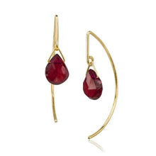 Lantern Garnet Arc Earrings