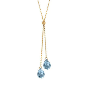 Lantern Lariat Blue Topaz