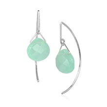 Lantern Ocean Quartz Arc Earrings