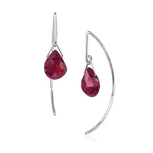 Lantern Garnet Arc Earrings