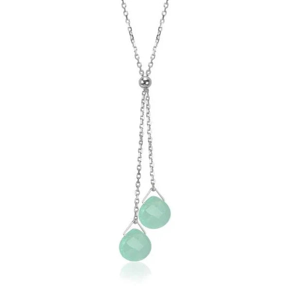 Lantern Lariat Ocean Quartz