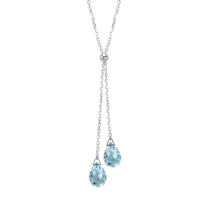 Lantern Lariat Blue Topaz
