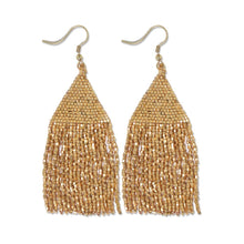 Lexie Solid Beaded Fringe Earrings