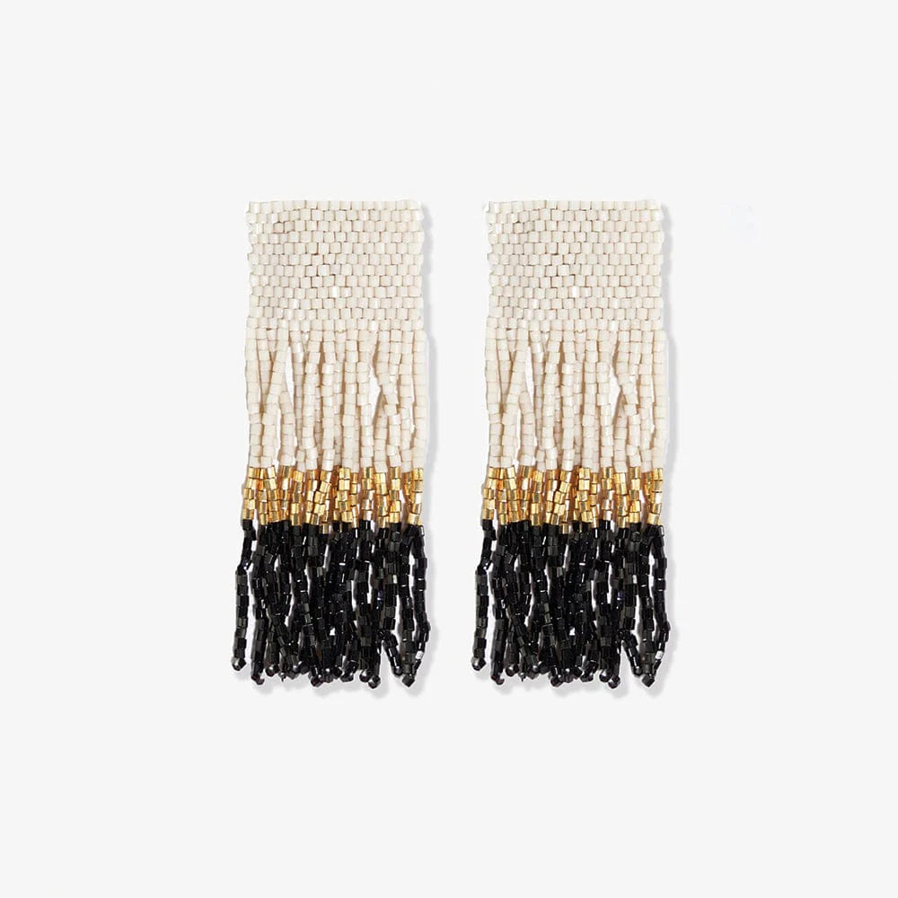 Ava Colour Block Earrings Black