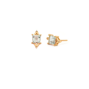 Diana Green Amethyst Studs