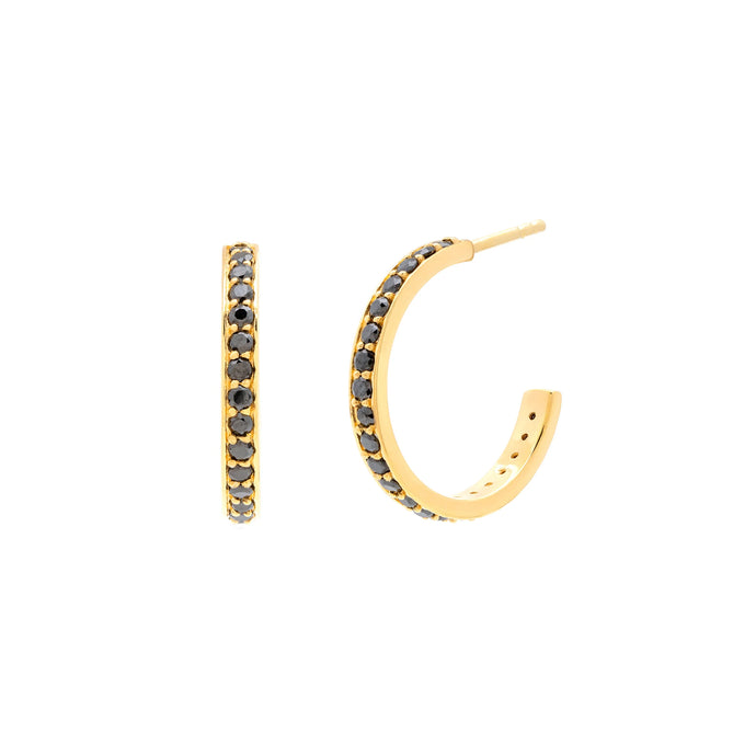 Mariah Black CZ Hoops