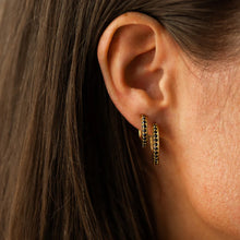 Mini Mariah Black CZ Hoops