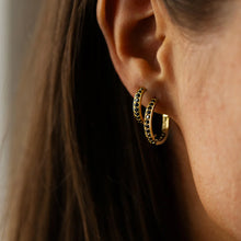 Mini Mariah Black CZ Hoops