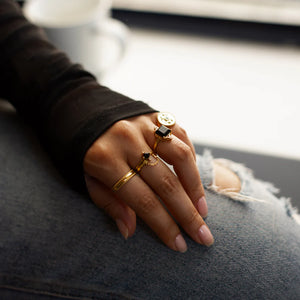Mini Diana Black Onyx Ring