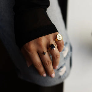 Mini Diana Black Onyx Ring