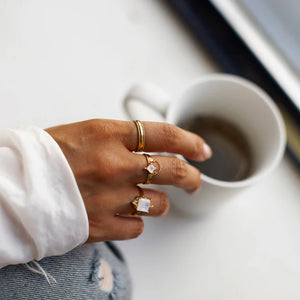 Mini Diana Moonstone Ring