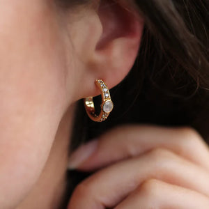 Joy Moonstone Hoops