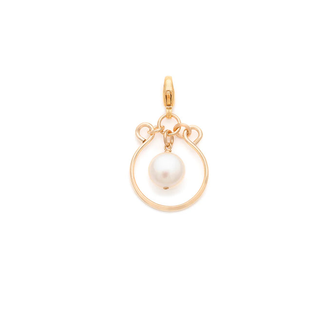 Filigree White Pearl Charm Pendant
