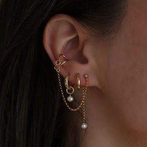 Cascade Ear Cuff Set Pearl