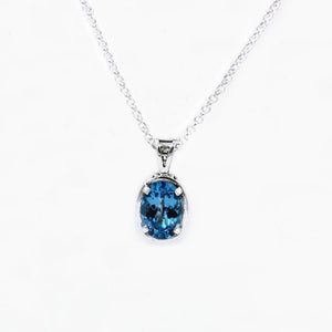Temple of Athena Blue Topaz Pendant