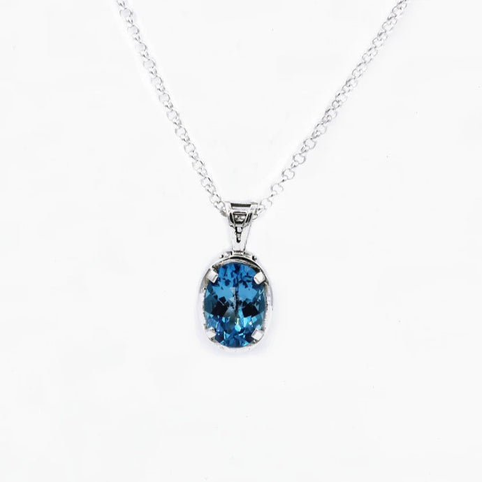 Temple of Athena Blue Topaz Pendant