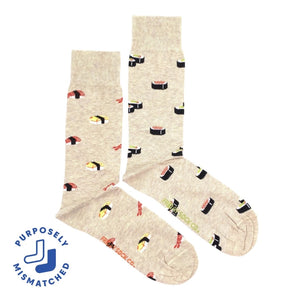 Beige Sushi Men's Socks
