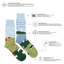 Barnyard Scene Men's Socks