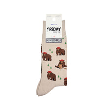Bear in Hat and Trees Men's Socks