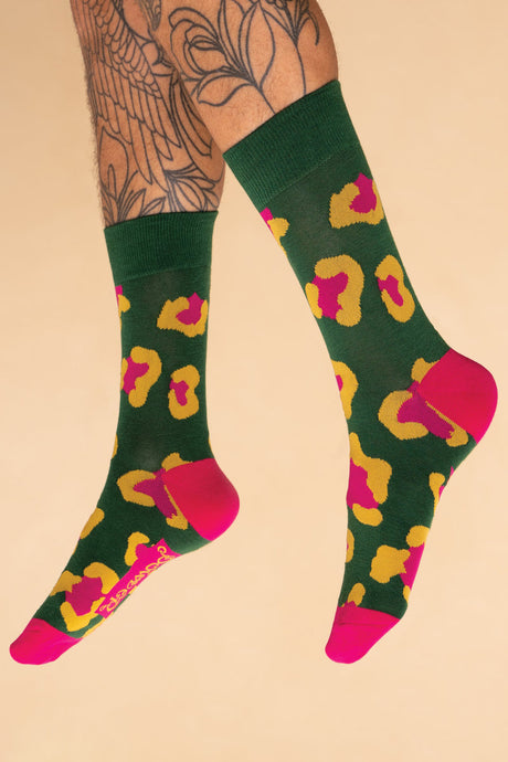 Leopard Print Men's Socks