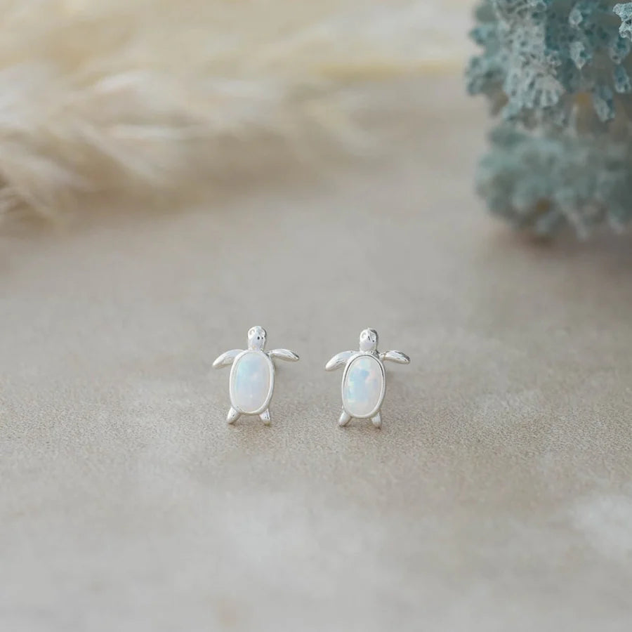 Maui Studs White Opalite