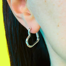 Zoom in of Mini Heart Carabiner Earring