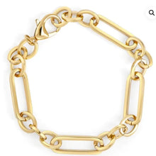Paperclip 14k Gold Plated Steel chain bracelet