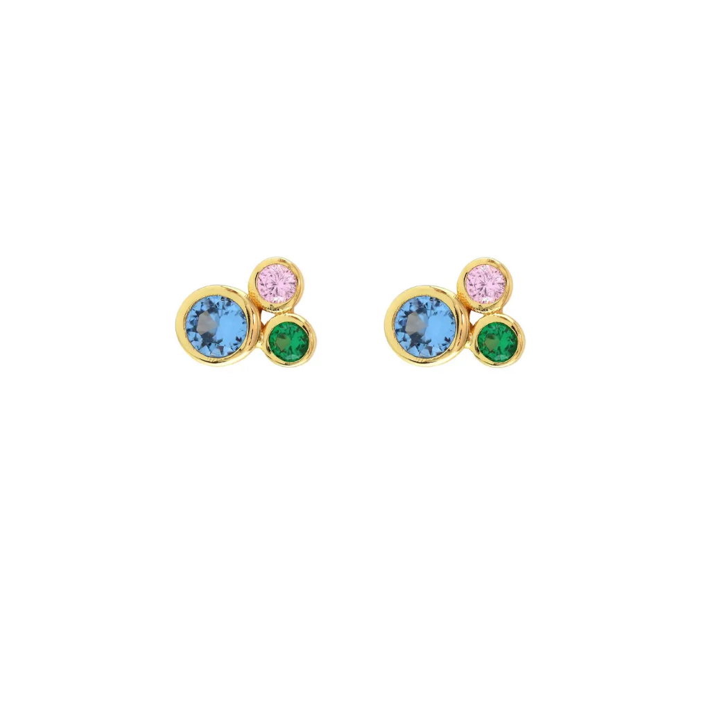 Kris Nations Modernist Crystal Bezel Studs E778-G