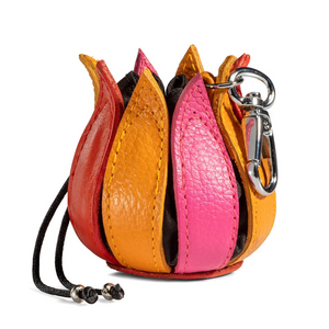 byline My Little Tulip Coin Purse in Structure Multi Pink Yellow Orange 090535