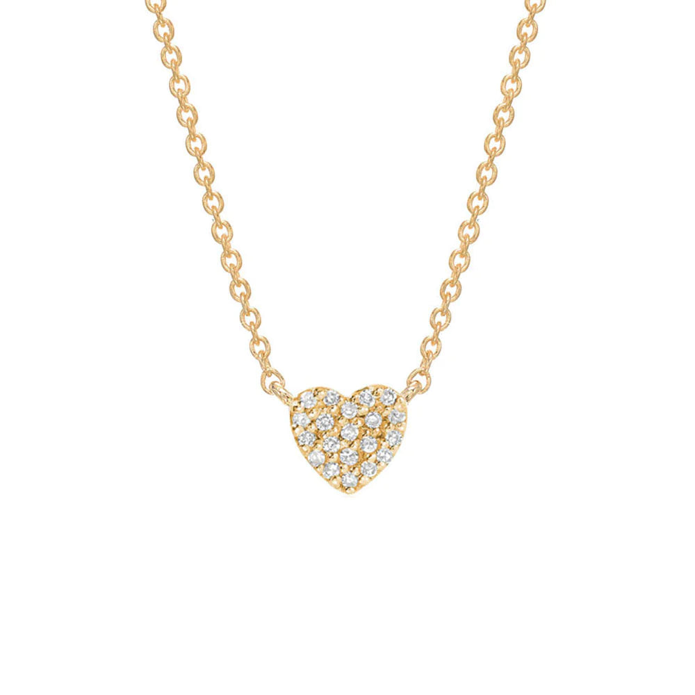 Small Heart Pave Necklace