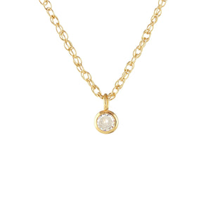 Petite Crystal Bezel Necklace