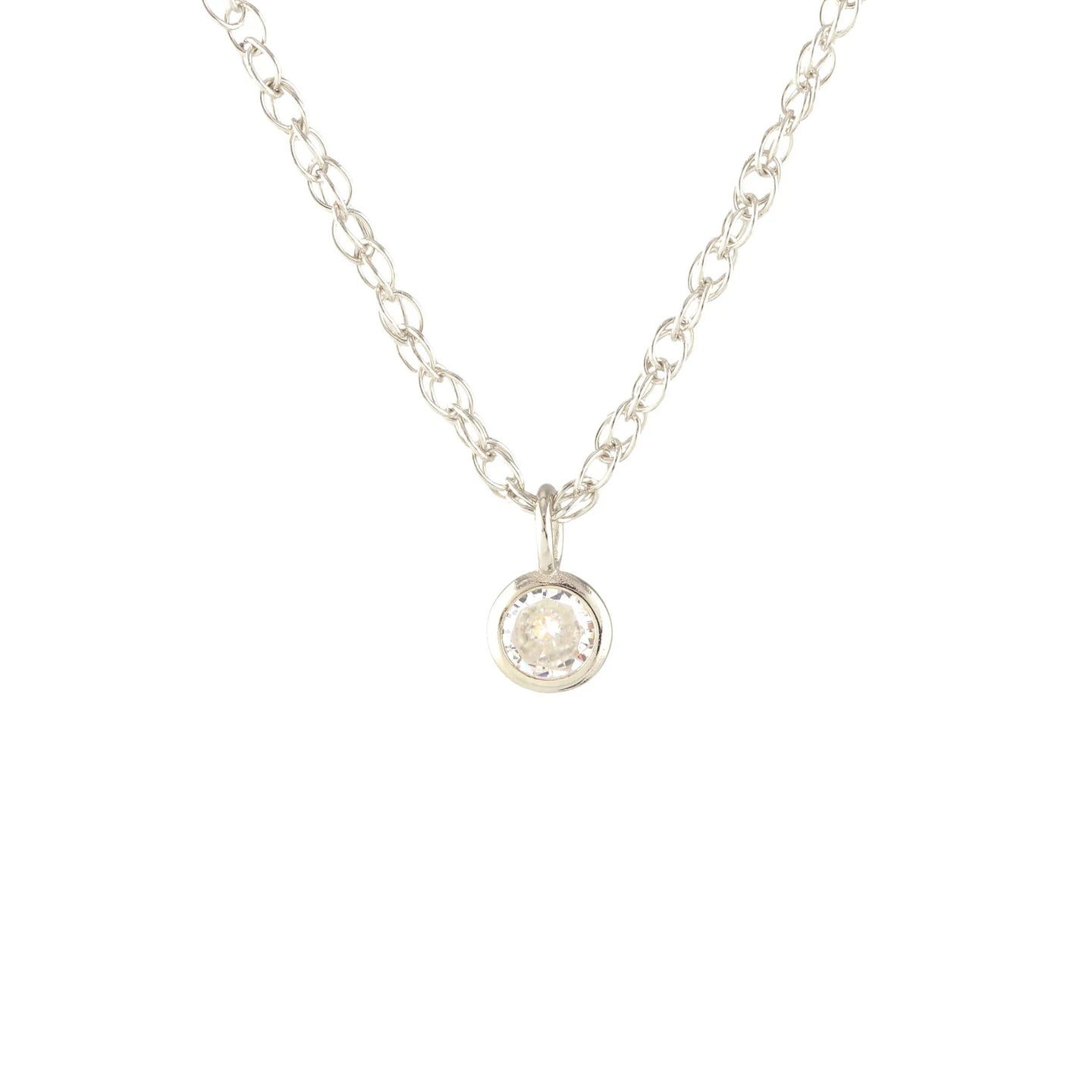 Petite Crystal Bezel Necklace