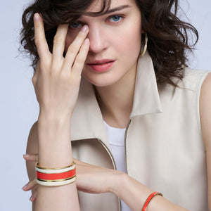 Vaporetto Bracelet Tangerine Orange & Sand White
