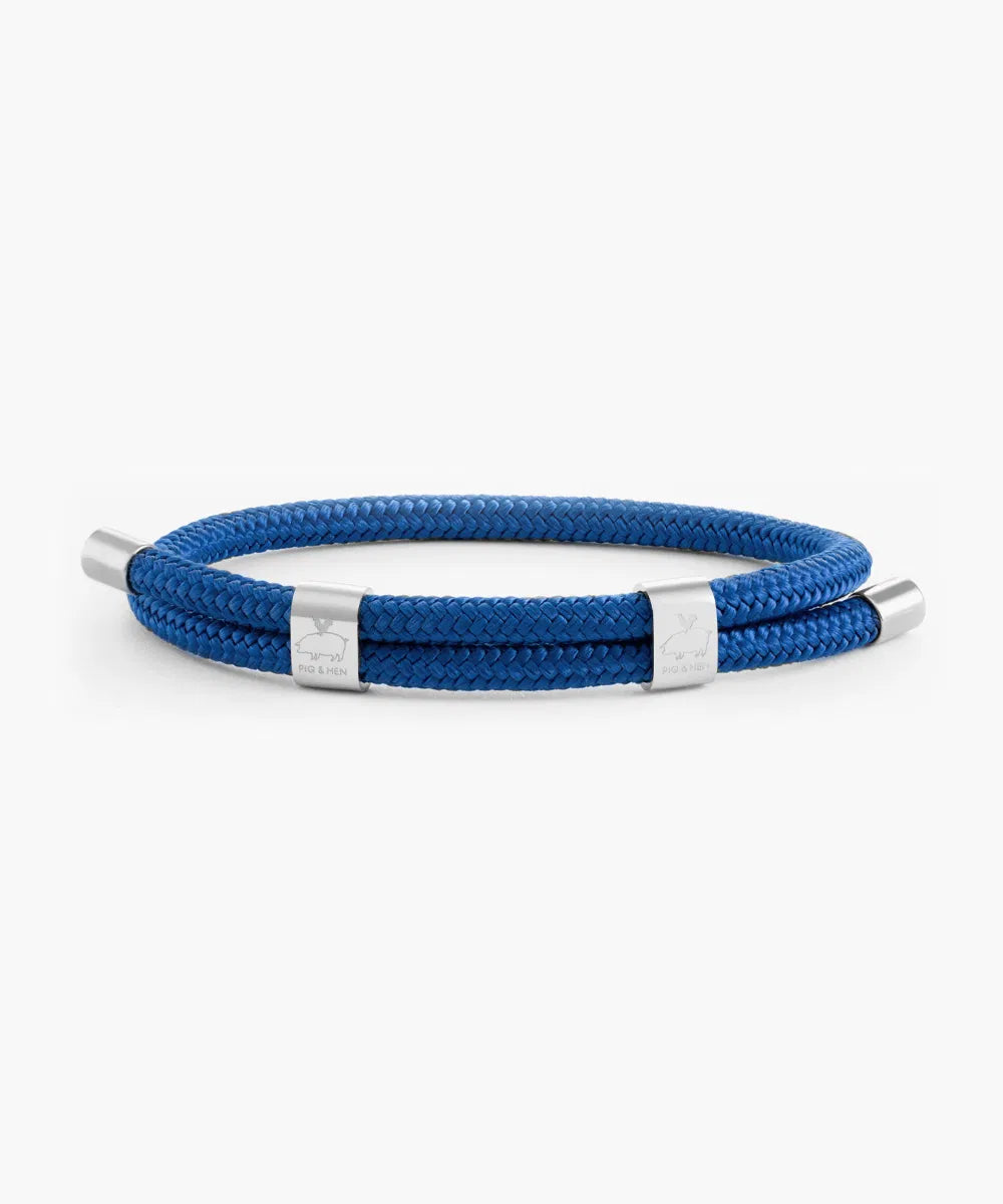 Little Lewis DBL Cobalt Silver Bracelet