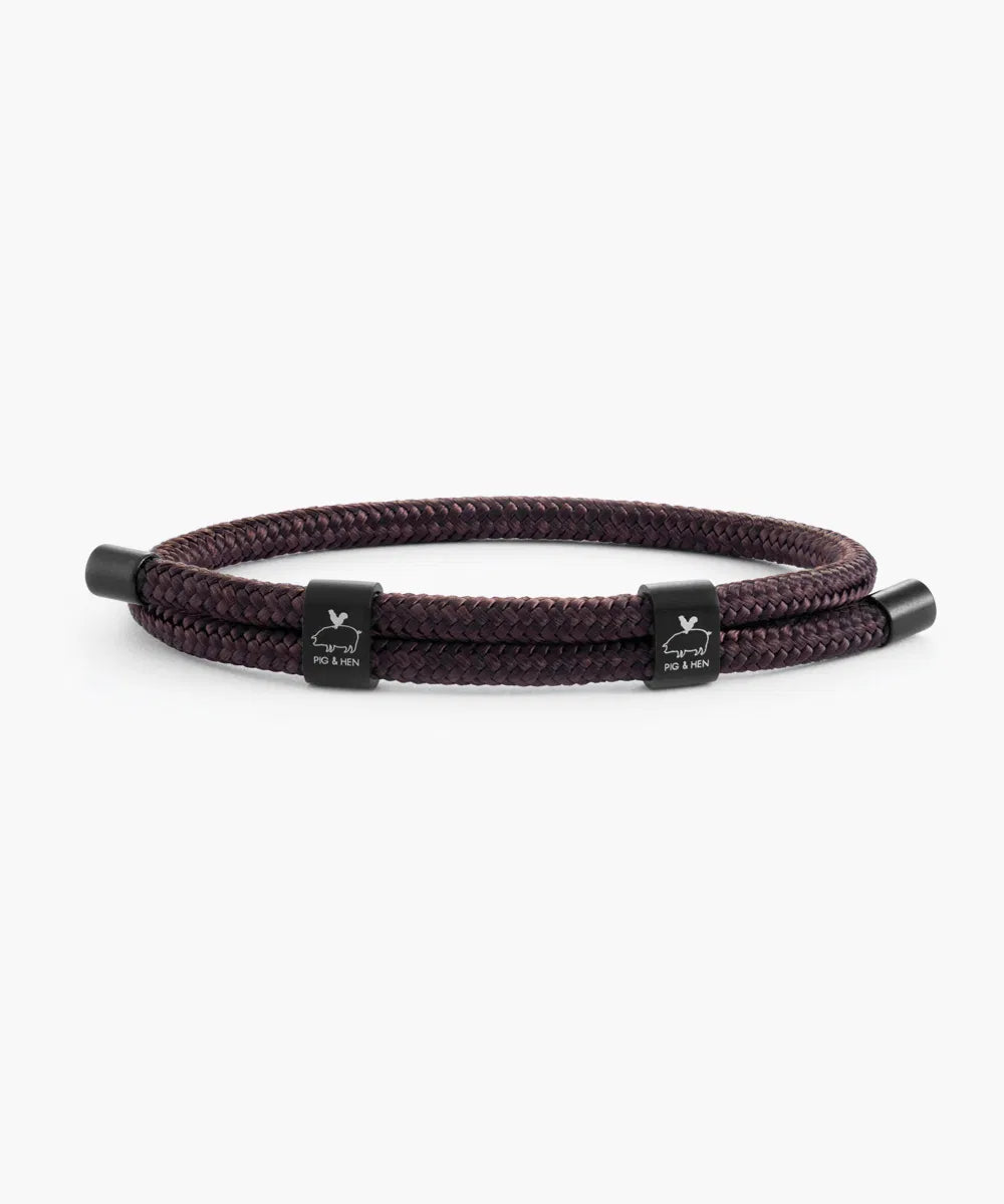 Little Lewis DBL Mahogany Black Bracelet