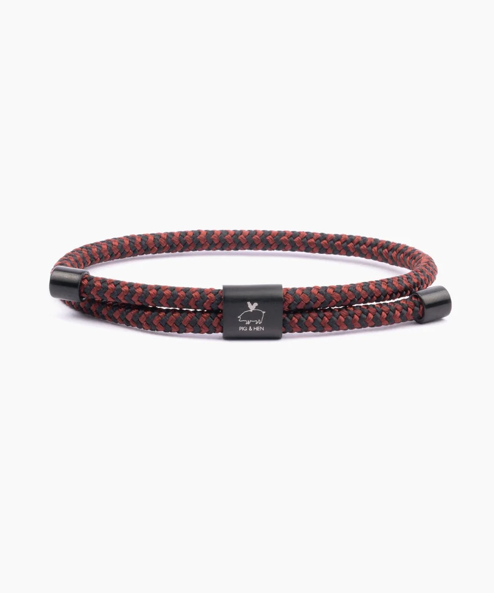 Little Lewis 4mm Red Velvet Black Bracelet