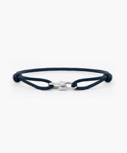 Daunting Dean Navy Silver Bracelet