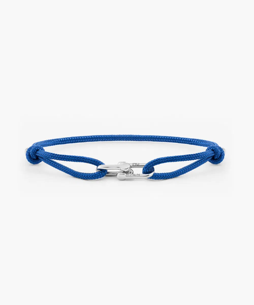 Daunting Dean Cobalt Silver Bracelet
