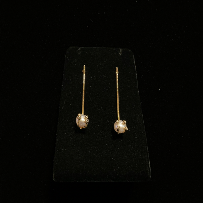Pearl Bar Earrings