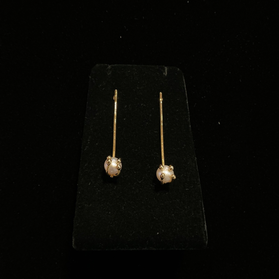 Pearl Bar Earrings