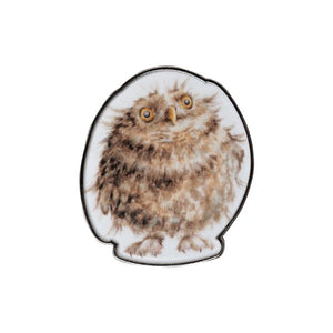 Round Owl Pin Badge