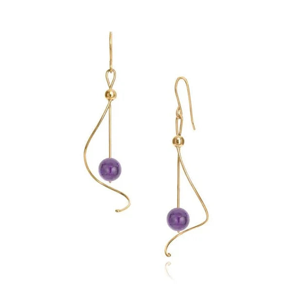 Pirouette Amethyst Earrings