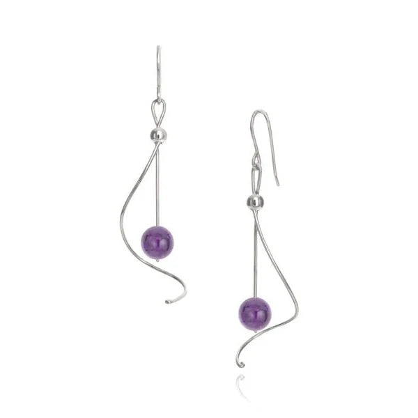 Pirouette Amethyst Earrings