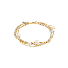 Breeze recycled pearl & crystal bracelet
